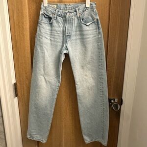 Levi's Light Blue 501® 90’s Jeans with Leather Patch